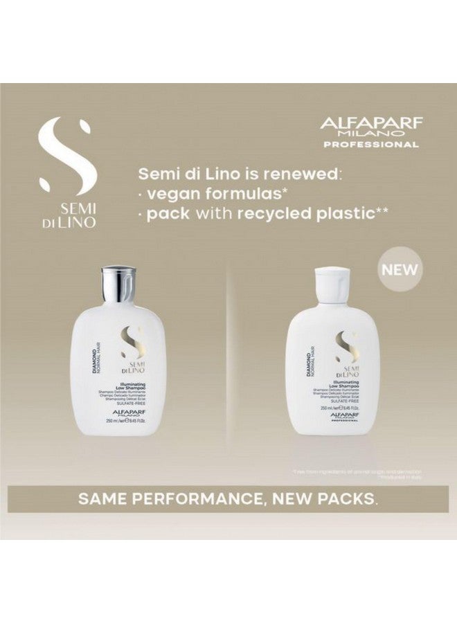 Semi Di Lino Diamond Shine Illuminating Low Shampoo For Normal Hair Radiance Sulfate Paraben And Paraffinfree Safe For Colortreated Hair Professional Salon Quality 250Ml