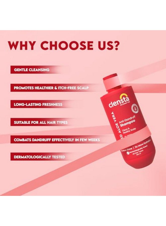 Red Aloe Vera Antidandruff Shampoo With Zpto & Red Aloe Vera For Reduces Dandruff Itching And Irritation Daily Use |All Hair Types | Men & Women | Sulfate & Paraben Free 250Ml