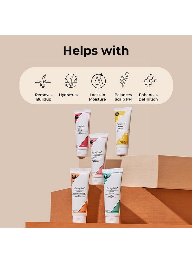 All In One Curl Kit With Cleansing & Moisturising Shampoo, Conditioner, & Curl Defining Cream & Gel (Pack Of 5) | For Curly, Wavy, Dry & Frizzy Hair |Sulphate & Silicone Free, 100Gm Each
