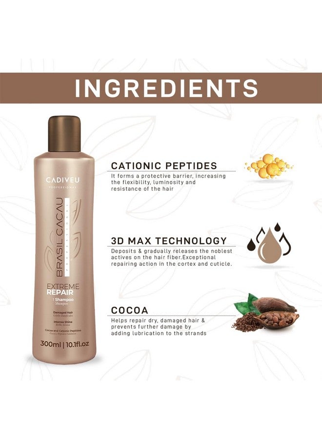 Cadiveu Brasilcacau Professional Shampoo (Extreme Repair Shampoo, 300 Ml)