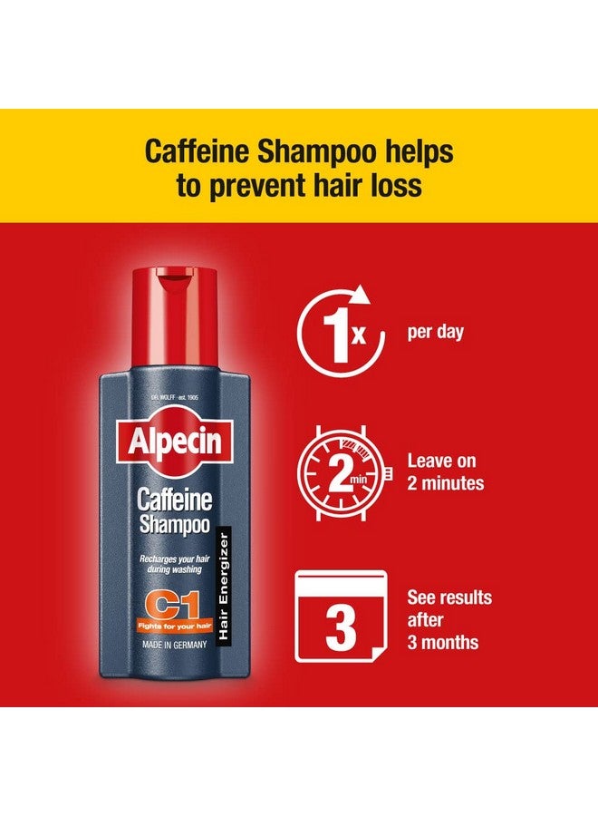 Caffeine Shampoo C1 And Liquid | Prevents Hair Loss | Energizer For Strong Hair | Hair Care For Men | Set Of 250Ml Shampoo And 200Ml Liquid