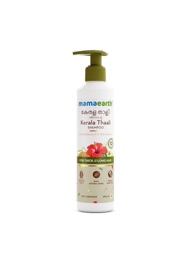 Kerala Thaali Shampoo With Hibiscus, Shikakai, Amla, Flax Seeds For Thick & Long Hair - 250 Ml| Ready To Use Thali | Gently Cleanses | Adds Shine | 12 Potent Herbs | 100% Natural Herbs