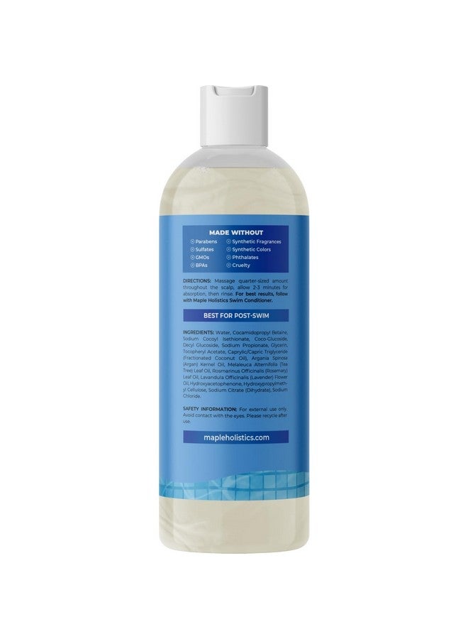 After Swim Shampoo For Kids & Adults - Clarifying Shampoo For Chlorine Removal Kids Friendly Formula With Tea Tree And Rosemary Essential Oils - Pool Shampoo For Swimmers With Replenishing Oils