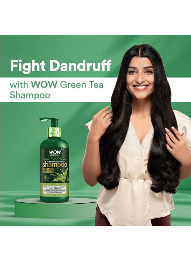 Skin Science Green Tea & Tea Tree Antidandruff Shampoo No Sulphates Parabens Silicones Color & Peg 300 Ml