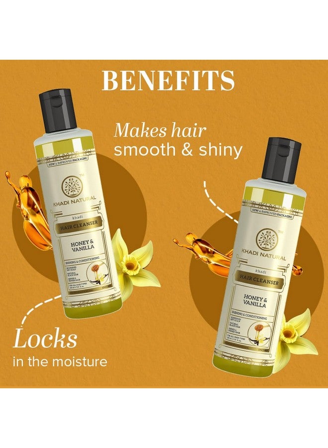 Honey & Vanilla Hair Shampoo | Herbal Shampoo For Soft Hair | Shampoo For Hair Growth | Anti-Dandruff Shampoo | Suitable For All Hair Types |Pack Of 4 | (210 * 4) (840 Ml)