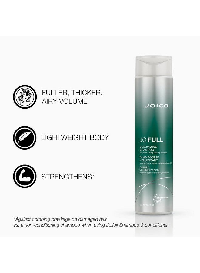 Joifull Volumizing Shampoo | For Fine, Thin Hair | Add Instant Body | Longlasting Fullness | For Thicker Bouncier Hair | Boost Shine | With Lotus Flower & Bamboo Extract | 10.1 Fl Oz