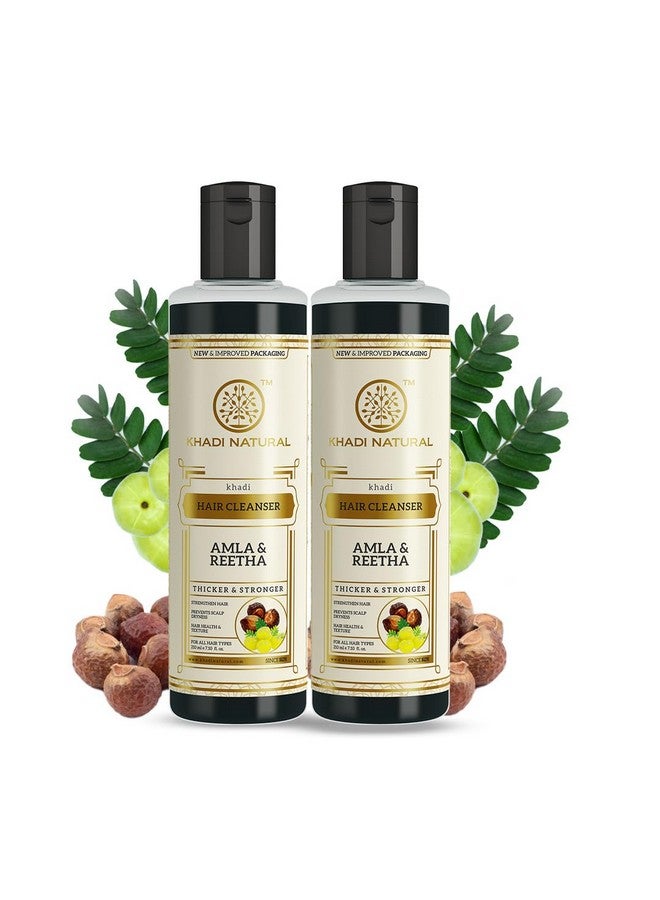 Amla & Reetha Hair Shampoo | Anti-Hair Fall Shampoo | Shampoo For Thick & Strong Hair | Ayurvedic Shampoo For Healthy Hair | Suitable For All Hair|Pack Of 2 | (210 * 2) (420 Ml)