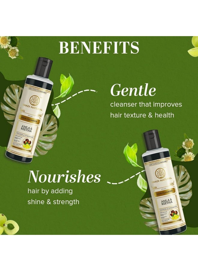 Amla & Reetha Hair Shampoo | Anti-Hair Fall Shampoo | Shampoo For Thick & Strong Hair | Ayurvedic Shampoo For Healthy Hair | Suitable For All Hair|Pack Of 2 | (210 * 2) (420 Ml)