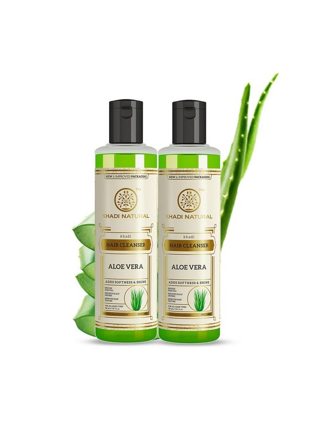 Aloe Vera Hair Cleanser| Natural Hair Cleanser For Healthy Hair| Boosts Hair Growth| Reduces Hairfall |Suitable For All Hair Types | |Pack Of 2 | (210 * 2) (420 Ml)