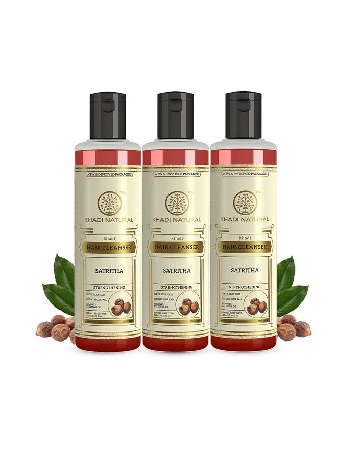 Satritha Shampoo For Strong Hair | Herbal Shampoo For Controlling Hair Fall | Natural Shampoo For Repairing Damaged Hair| Suitable For All Hair Types |Pack Of 3 | (210 * 3) (630 Ml)