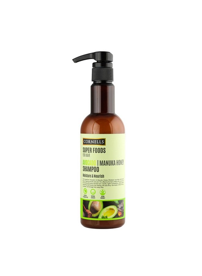 Super Foods For Hair Avocado Manuka Honey Shampoo 500Ml | For Men & Women | Moisture | Nourish | Sulphate & Paraben Free | Hair Care