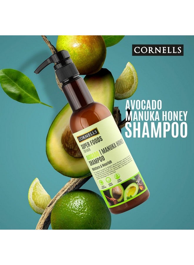 Super Foods For Hair Avocado Manuka Honey Shampoo 500Ml | For Men & Women | Moisture | Nourish | Sulphate & Paraben Free | Hair Care