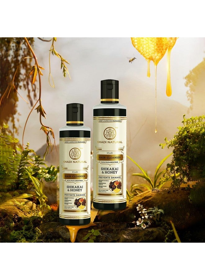 Shikakai & Honey Shampoo For Strong Hair| Controles Hair Fall | Repaires Damaged Hair | Sls & Paraben Free | Suitable For All Hair Types| Pack Of 2| (210 * 2) (420 Ml)