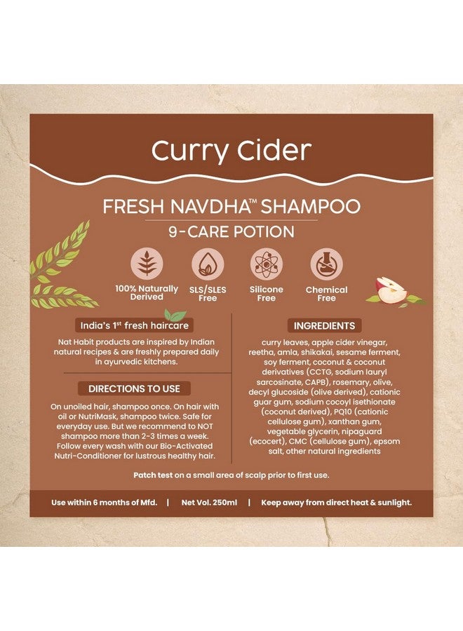 Curry Cider Shampoo And Conditioner For Women & Men, Soft And Shiny Hair, Sulphate Free Hydration Kit