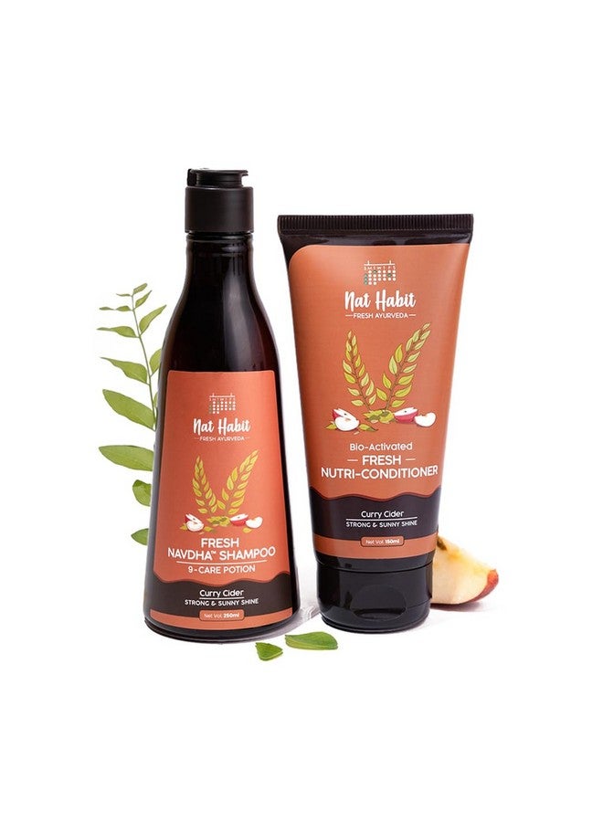 Curry Cider Shampoo And Conditioner For Women & Men, Soft And Shiny Hair, Sulphate Free Hydration Kit