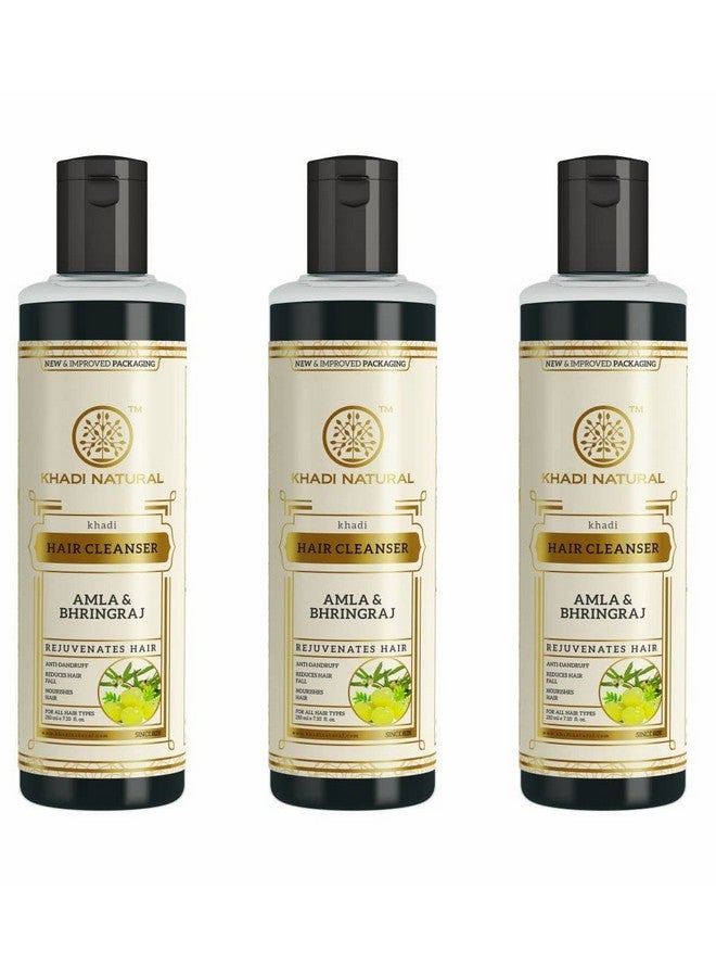 Amla & Bhringraj Hair Cleanser | Hair Cleanser With Natural Ingredients | Anti-Dandruff | Anti-Hair Fall | Shampoo For Nourishing Hair | Suitable For All Hair Types | Pack Of 3| 210 Ml