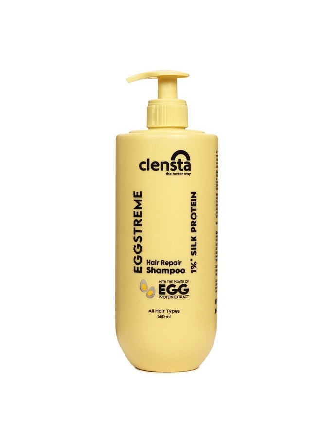 Eggstreme Hair Repair Shampoo With Egg Protein, Biotin & Hydrolyzed Silk Protein | Promotes Strengthening & Repair Damaged Hair | Sulfate & Paraben Free | For Men & Women - 650 Ml