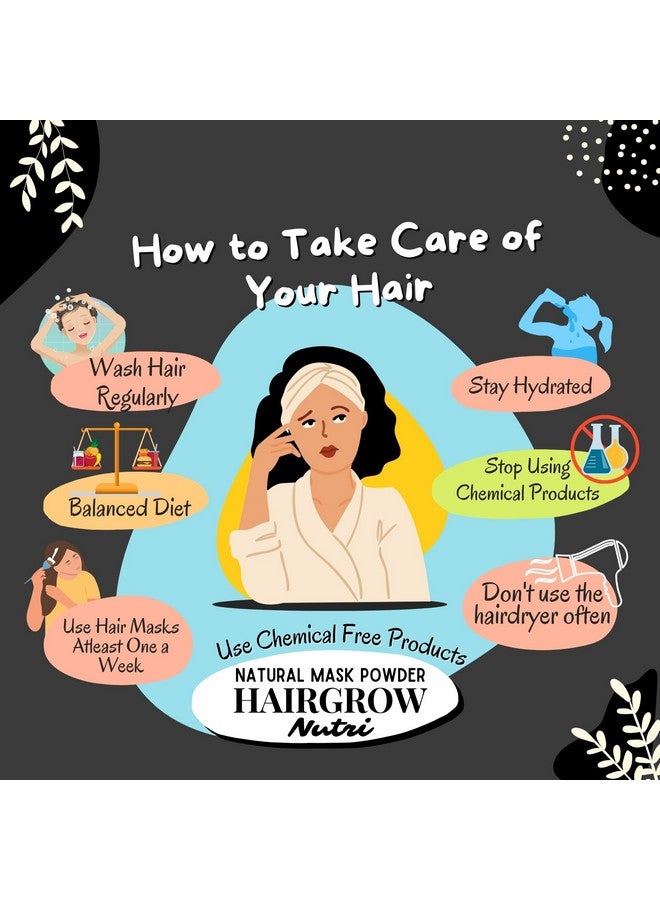 Hairgrow Nutri Mask And Hibiscus Shine Shampoo Powder Combo Set - Improves Hair Growth, Strength, Dandruff Care, Reduces Hair Fall For Men And Women (500G Each)