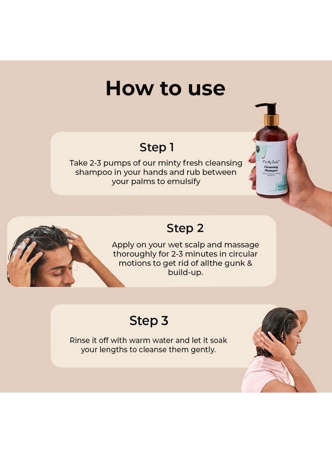 Cleansing Shampoo For Curly Hair & Wavy Hair| Enriched With Apple Cider Vinegar, Tea Tree & Rosemary Oil| Anti-Frizz, Anti-Itch | Ph Balanced, Paraben-Free, Silicone-Free & Sulfate-Free| 100Ml