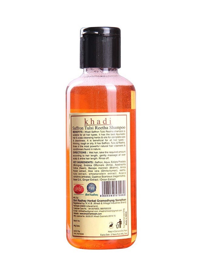 Herbal Saffron Tulsi Reetha Shampoo Combo Set Pack Of - 210Ml X 2 (420) Ml