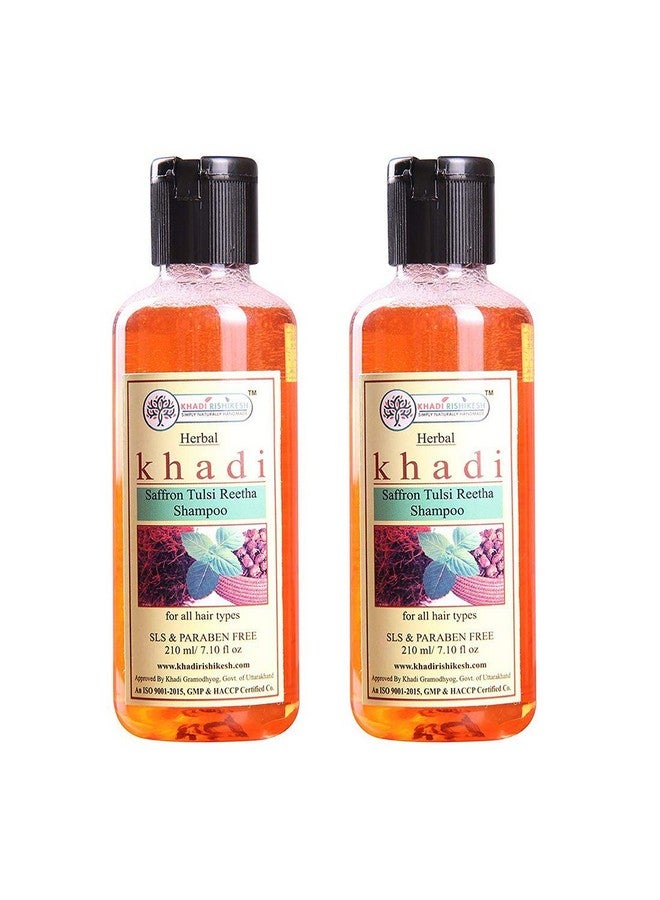 Herbal Saffron Tulsi Reetha Shampoo Combo Set Pack Of - 210Ml X 2 (420) Ml