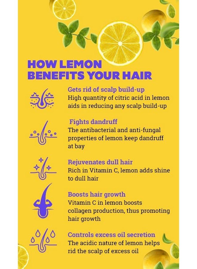 Herbal Honey Lemon Shampoo For Hair Growth | Fight Dandruff | Add Shine To Dull Hair | Control Hair Fall |Oily Hair-Sls & Paraben Free-210Ml-Unisex-Made In India