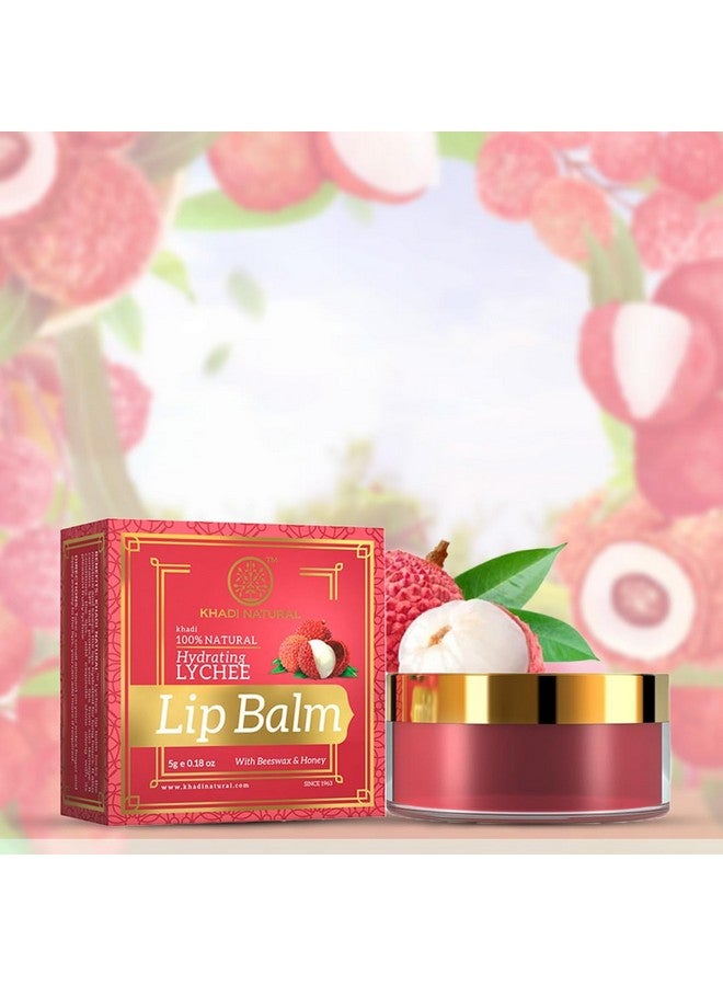 Lychee Lip Balm With Beeswax And Shea Butter|Lip Balm For Soft & Hydrated Lips | Herbal Lip Balm For Chapped Lips | Free From Harsh Chemicals | Unisex Lip Balm| Pack Of 3| (5*3) (15 Gm)