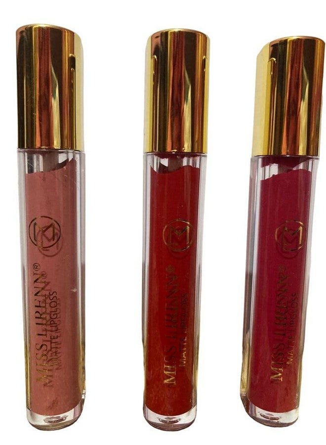 Matte Lip Gloss, Light Weight, Non-Sticky, Smudge Proof, Multicolor, Strawberry Flavour, 6 Ml, Pack Of 6 | Lip_Gloss_4(D3+D4)