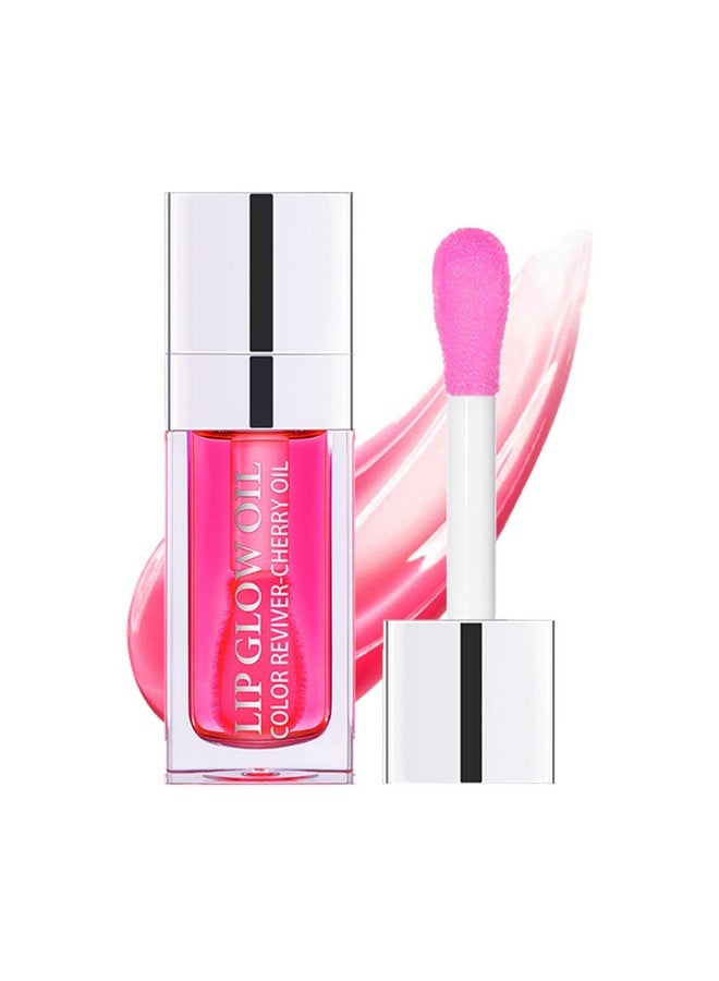 Lip Oil, Hydrating Lip Gloss Tinted Lip Balm Transparent Lip Care, Big Brush Head Glitter Shine, Long Lasting Nourishing Non Sticky Fresh Texture