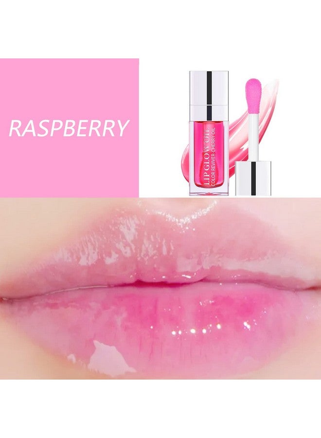 Lip Oil, Hydrating Lip Gloss Tinted Lip Balm Transparent Lip Care, Big Brush Head Glitter Shine, Long Lasting Nourishing Non Sticky Fresh Texture