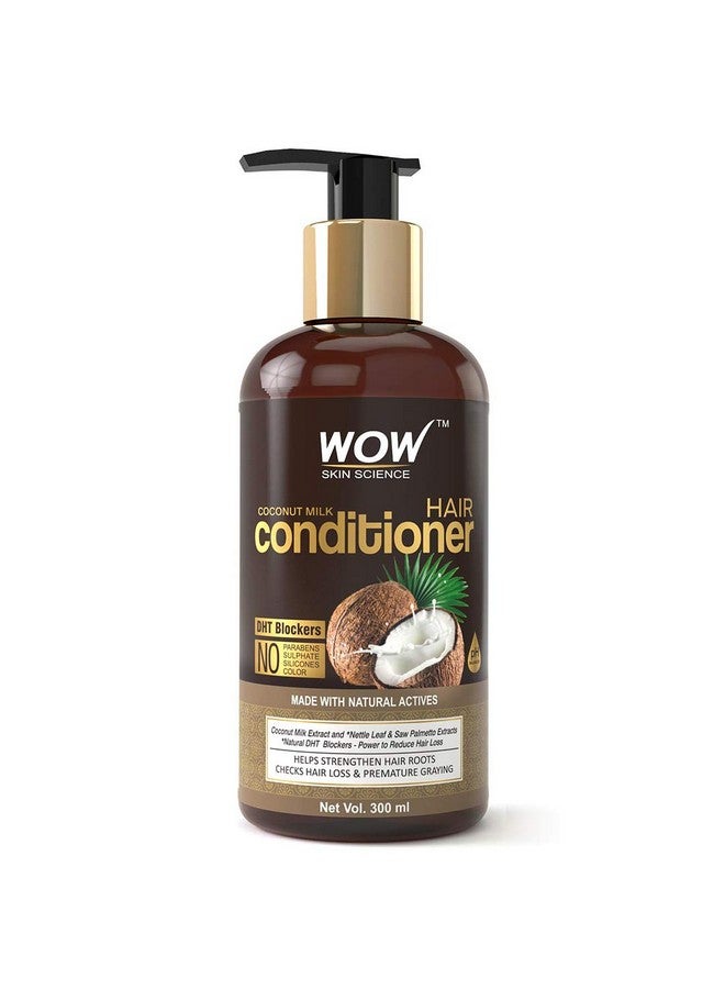 Skin Science Coconut Milk Conditioner For All Hair Type No Parabens Minerals Silicones & Color With Dht Blockers 300 Millilitre