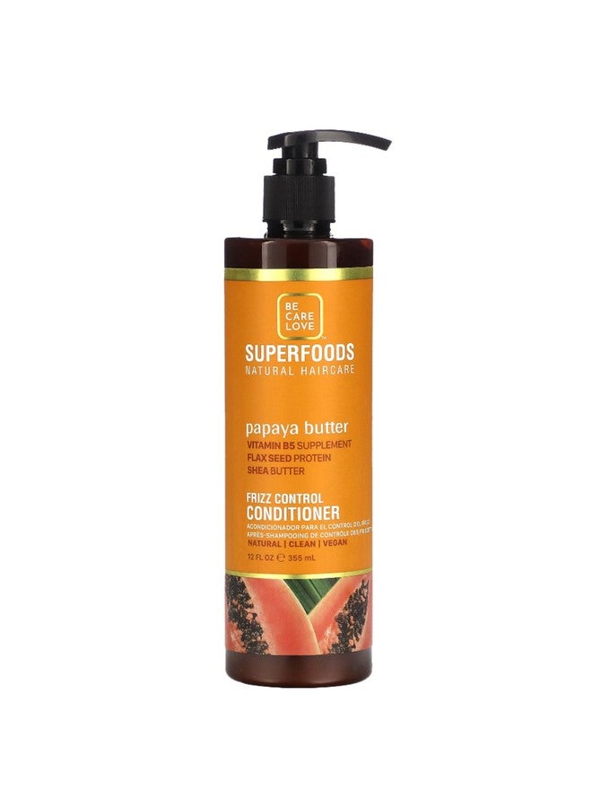 Superfoods Frizz Control Conditioner | Organic Hair Conditioner | Vegan Free | Sulphate Free | Paraben Free | Zero - Frizz | Frizz Control Conditioner | Natural | 355 Ml.