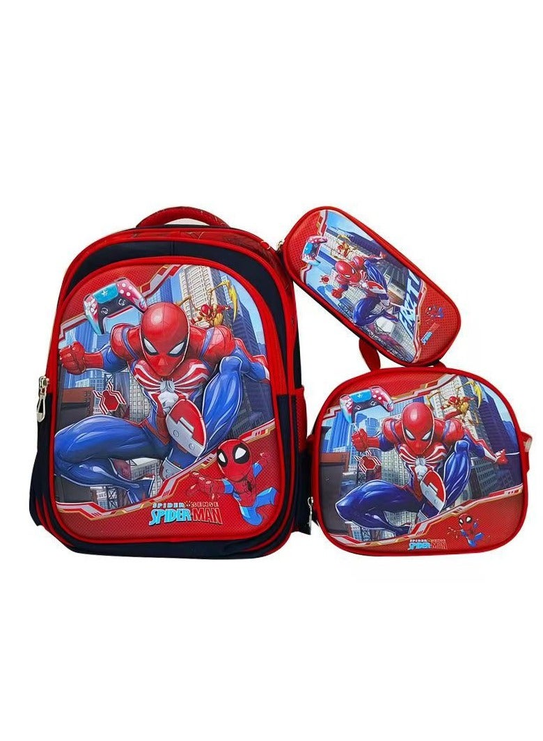 3-Piece Spider-Man Trolley Backpack set 42cm*31cm*19cm