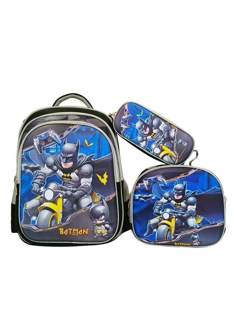 3-Piece Batman Trolley Backpack Set 42cm*31cm*19cm