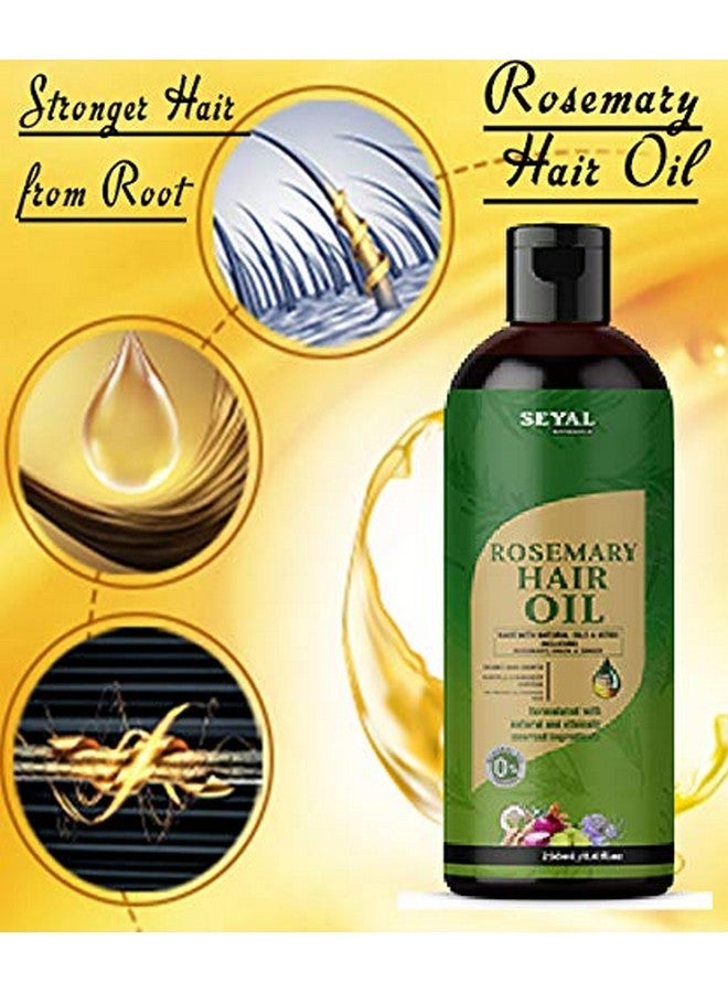 Rosemary Hair Oil For Hair Fall Control & Hair Growth | With Blackseed Oil Castor Oil Hibiscus Flowers Etc 250Ml