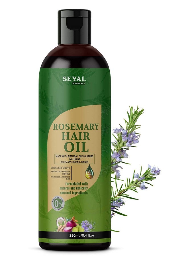 Rosemary Hair Oil For Hair Fall Control & Hair Growth | With Blackseed Oil Castor Oil Hibiscus Flowers Etc 250Ml