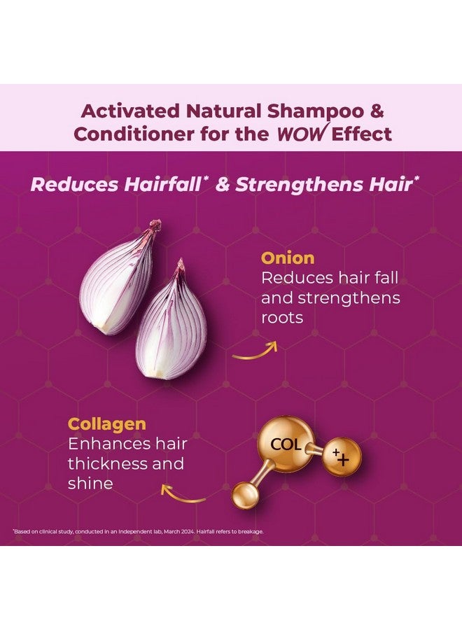 Skin Science Onion Oil Shampoo & Conditioner Kit With Red Onion Seed Oil Extract Black Seed Oil & Provitamin B5 (Shampoo + Conditioner) 600 Ml