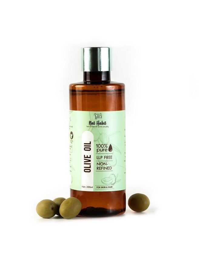 100% Pure Olive Oil For Skin & Hair, Non-Refined, Chemical Free & Preservative Free - 200 Ml