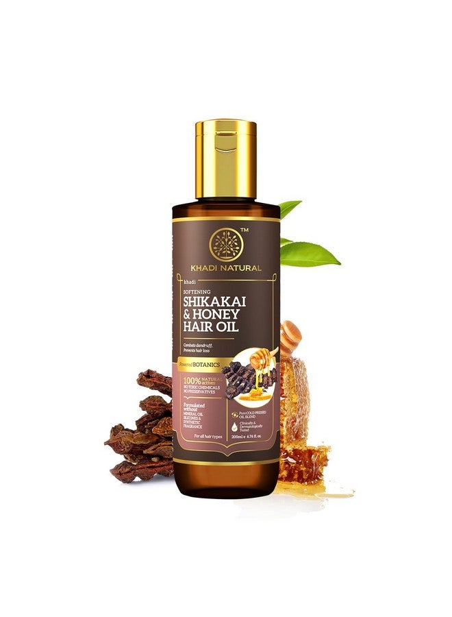 Shikakai And Honey Hair Oil: Nourishing Elixir For Scalp Health And Silky Smooth Hair- Powered Botanics, 200Ml