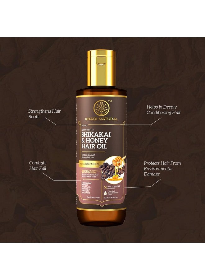 Shikakai And Honey Hair Oil: Nourishing Elixir For Scalp Health And Silky Smooth Hair- Powered Botanics, 200Ml