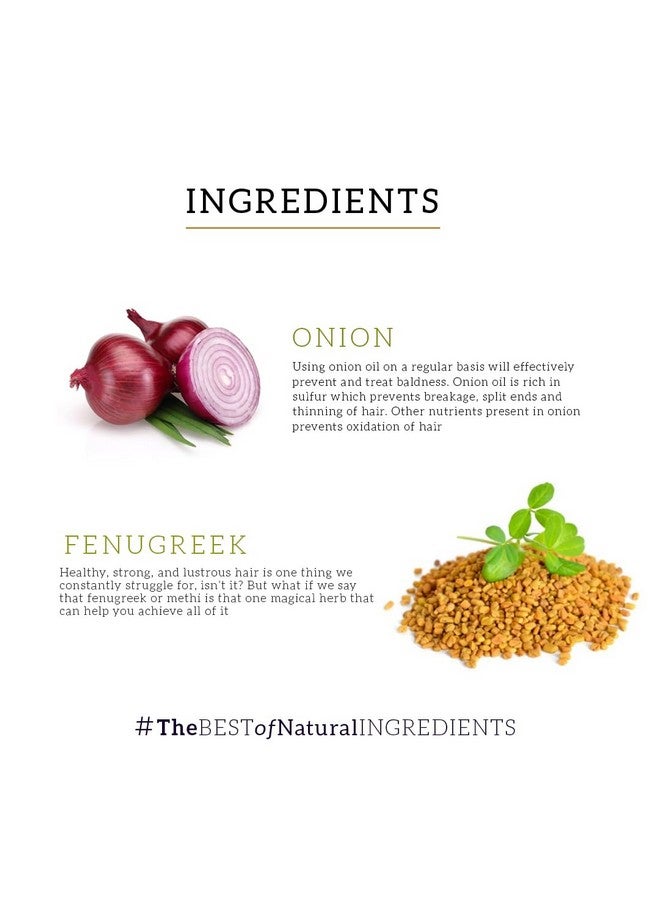 Onion And Fenugreek Hair Oil| Strengthens Hair Follicles| Frizz-Free Hair| Paraben Free| - Powered Botanics, 200Ml