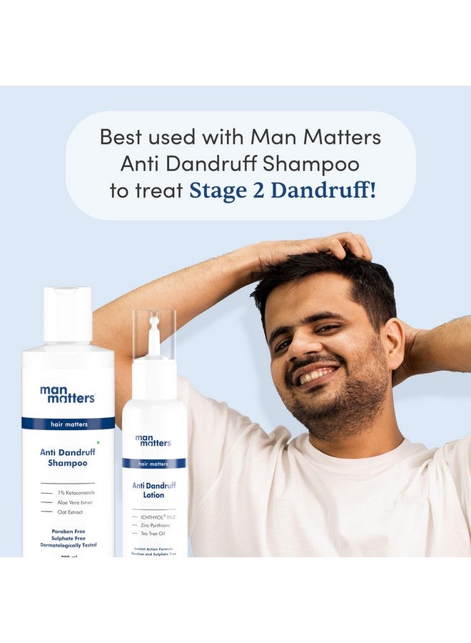 Anti Dandruff Lotion For Men [60Ml] | Instant Itch Relief & Cooling With Menthol & Tea Tree Oil