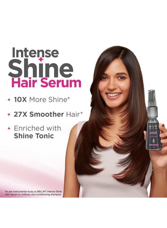 Intense Shine Hair Serum With Rice & Silk Protein For 10X Shinier Hair For Upto 72 Hours* 70 Ml 31X Reduction In Frizz | 27X Smoother Hair In Just 1 Use*