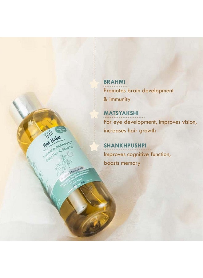 Summer Baby Scalp & Hair Oil With Brahmi Matsyakshi Dasabuti, Cools Body & Aids Good Sleep - 110Ml