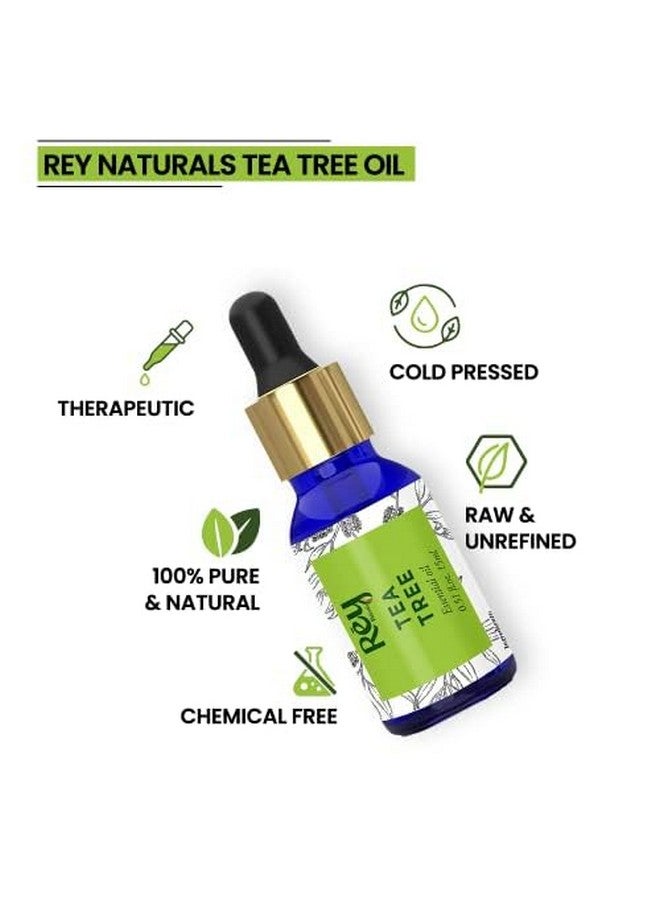 Tea Tree Essential Oil & Virgin Cold Pressed Coconut Hair Oil | For Healthy Hair & Improved Scalp Condition | Dandruff, Acne, Mosquito Repellent, Aromatherapy, Stress Relief Oil -200+15Ml