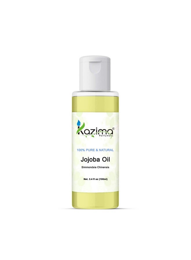 Jojoba Cold Pressed Carrier Oil - 100% Pure Natural Unrefined - Exceptional Moisturizer For Face, Skin, Hair & Nails - Perfect For Sensitive & Dry Skin - Enriched In Vitamins C And E (100Ml)