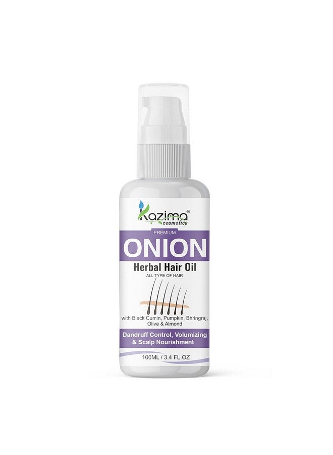 Onion Herbal Hair Oil For Dandruff Control, Volumizing Hair & Scalp Nourishment, 100 Ml