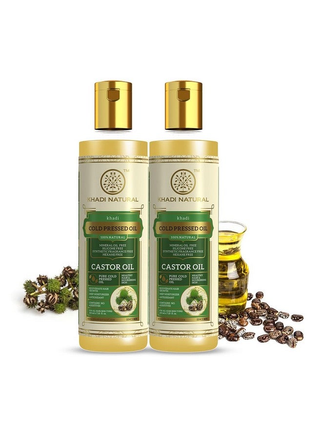 Cold Pressed Castor Oil | Castor Oil For Healthy Hair| Oil For Healthy Hair | Mineral Oil & Silicone-Free | Suitable For All Skin & Hair Types|Pack Of 2 | (210 * 2) (420 Ml)