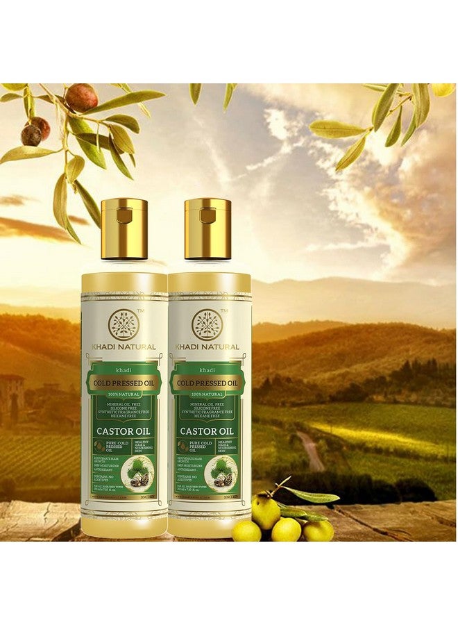Cold Pressed Castor Oil | Castor Oil For Healthy Hair| Oil For Healthy Hair | Mineral Oil & Silicone-Free | Suitable For All Skin & Hair Types|Pack Of 2 | (210 * 2) (420 Ml)