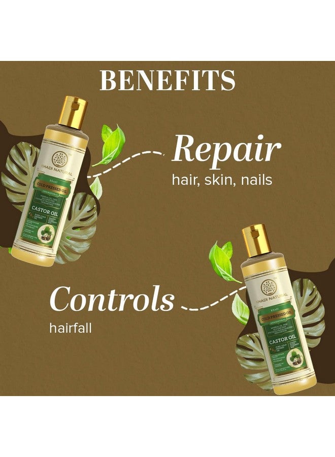 Cold Pressed Castor Oil | Castor Oil For Healthy Hair| Oil For Healthy Hair | Mineral Oil & Silicone-Free | Suitable For All Skin & Hair Types|Pack Of 2 | (210 * 2) (420 Ml)